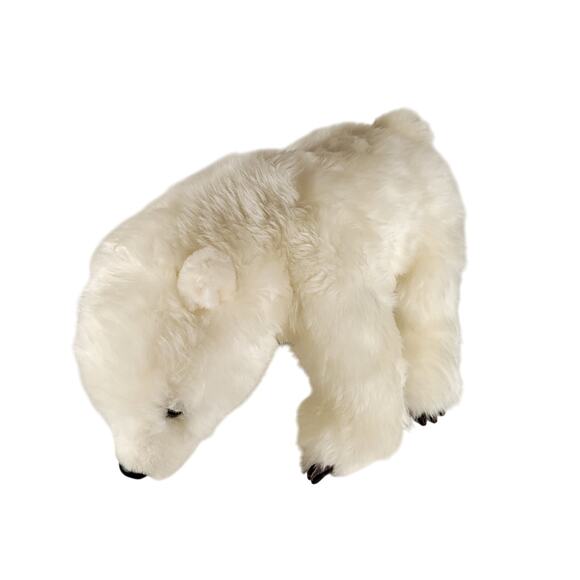 National Geographic Polar Bear Plush 10" White Stuffed Animal Toy with Claws - Picture 4 of 16